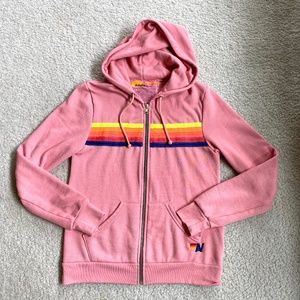 Aviator Nation Neon 5-stripe hoodie